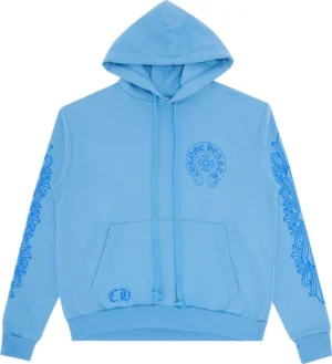 Chrome Hearts Miami Exclusive Horseshoe Hoodie Baby Blue