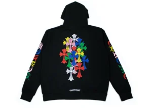 Chrome Hearts Multicolor Cross Cemetery Hoodie Black Back