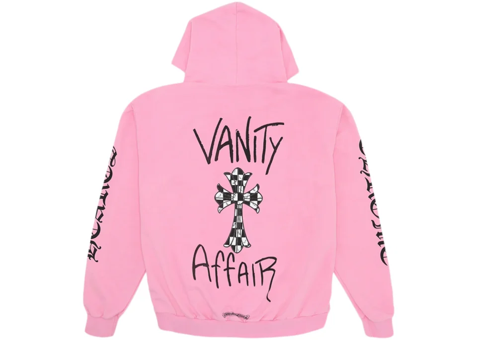 Pink Chrome Hearts Hoodie Vanity Affair Back Side Image