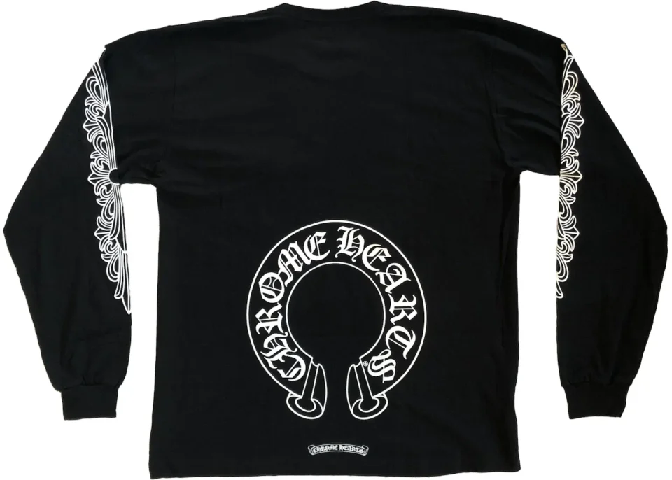 Black Chrome Hearts Shirt Horse Shoe Back Side Image