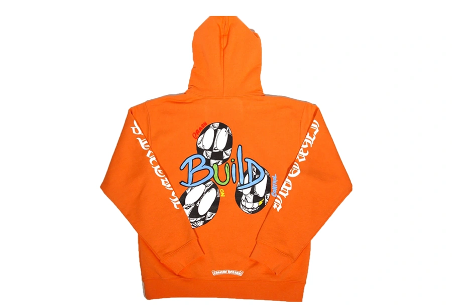 Chrome Hearts Orange Hoodie Back Side Image