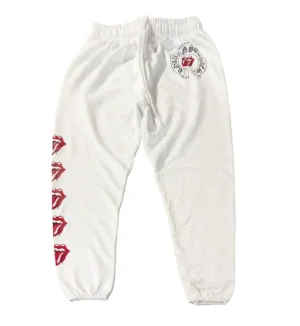 Chrome Hearts Rolling Stones Sweatpants White