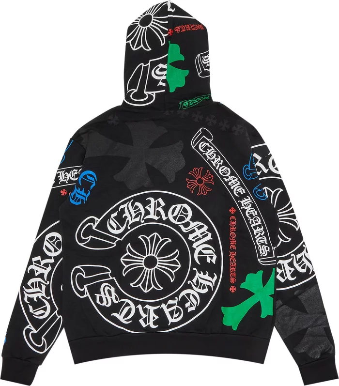 Chrome Hearts Stencil Hoodie Multicolor - back