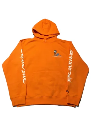 Orange Chrome Hearts Hoodie Front Side Image