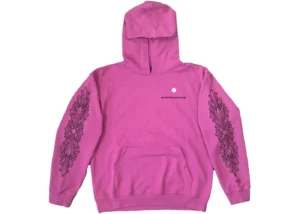 Purple Chrome Hearts Hoodie x Matty Boy Spider Web Front Side Image