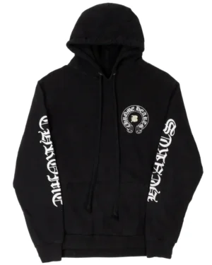 Bella Hadid Chrome Hearts Hoodie Black Front Side Image