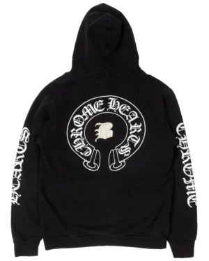 Chrome Hearts Bella Hadid Hoodie Black Back Side Image