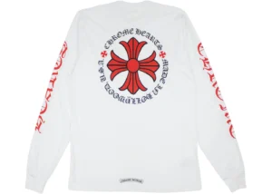 Red and White Chrome Hearts Shirt - back