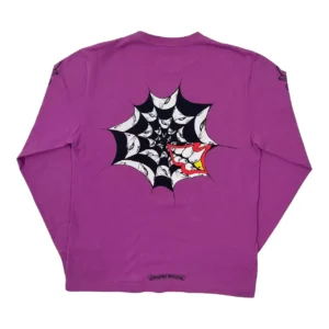 purple chrome hearts shirt - back