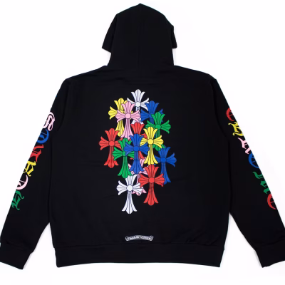 CH Script Multicolor Cross Cemetery Zip Up Hoodie