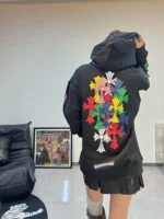 CH Script Multicolor Cross Cemetery Zip Up Hoodie
