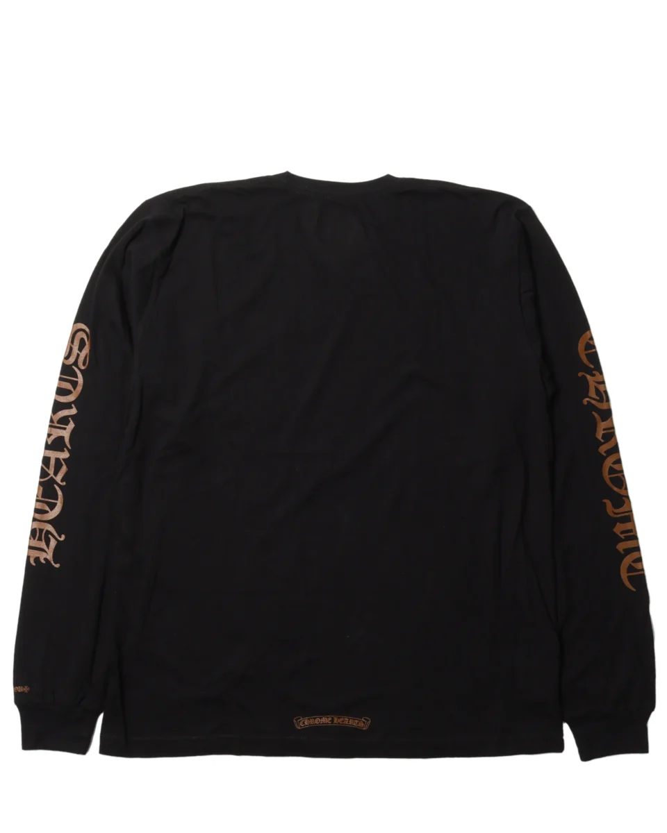 Chrome Hearts Brown Neck Logo T-Shirt - back