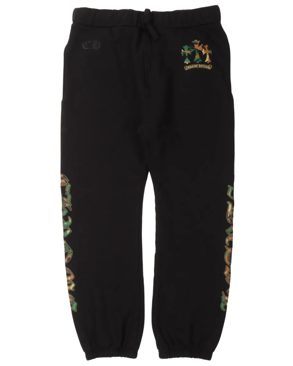 Chrome Hearts Camouflage Cemetery Cross Sweatpants - front