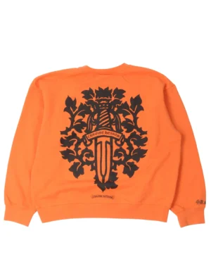 Chrome Hearts Dagger Logo Orange Sweatshirt - back