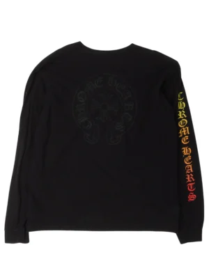 Chrome Hearts Gradient Sleeve Logo Black T-Shirt - back