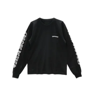 Chrome Hearts Long Sleeve T-Shirt Script Scroll Logo - front