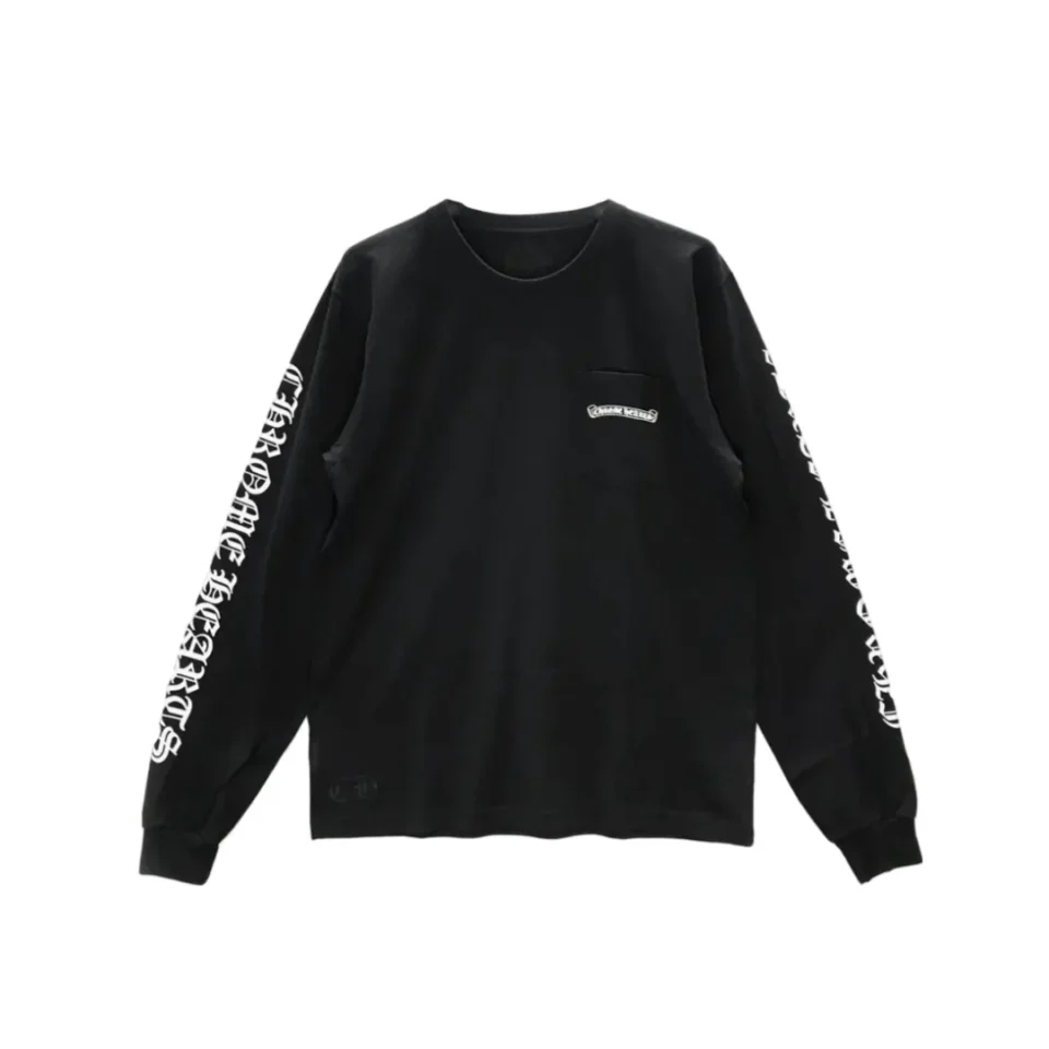 Chrome Hearts Long Sleeve T-Shirt Script Scroll Logo - front