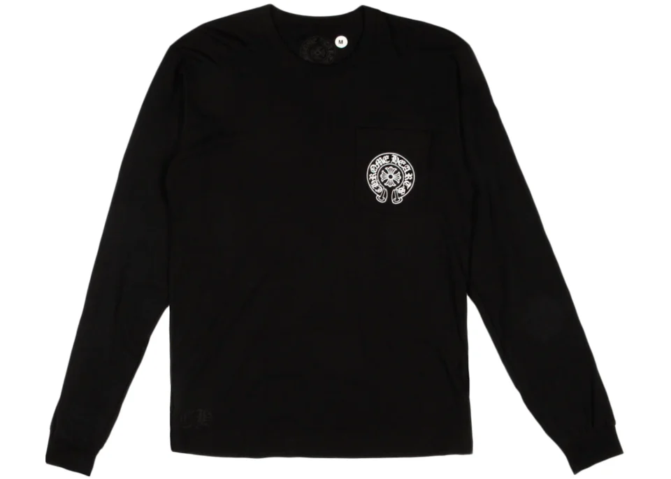 Chrome Hearts Paris Ave Scroll Logo Pocket Crew Tee - front