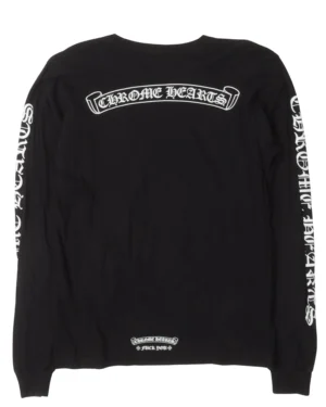 Chrome Hearts Scroll Logo Black T-Shirt - back