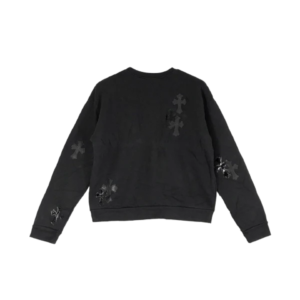 Chrome Hearts Black Patent Leather Cross Sweatshirt - back