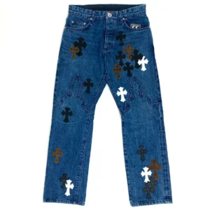 Chrome Hearts Denim Jeans Fleur Knee - front