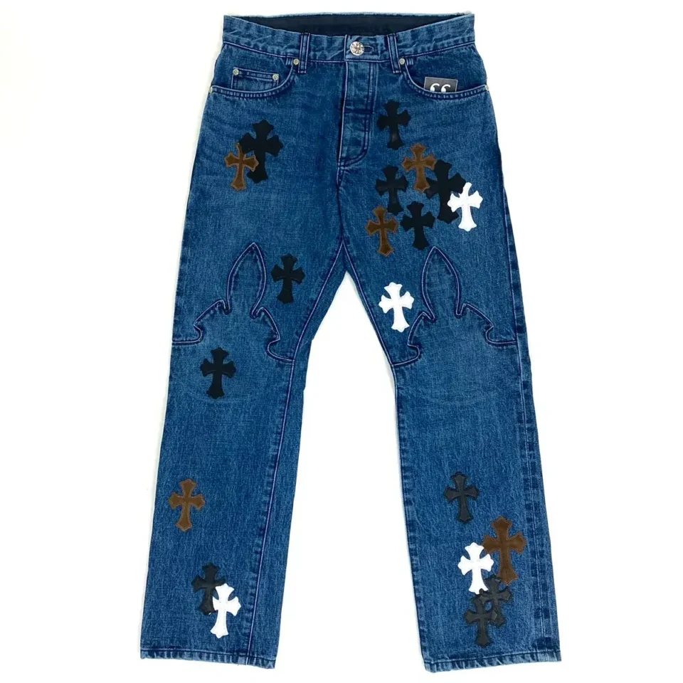 Chrome Hearts Denim Jeans Fleur Knee - front