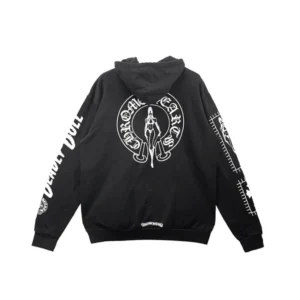 Chrome Hearts Deadly Doll Comic Horseshoe Black Hoodie - black