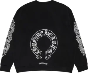 Chrome Hearts Horseshoe Logo Crewneck Black Sweatshirt - back