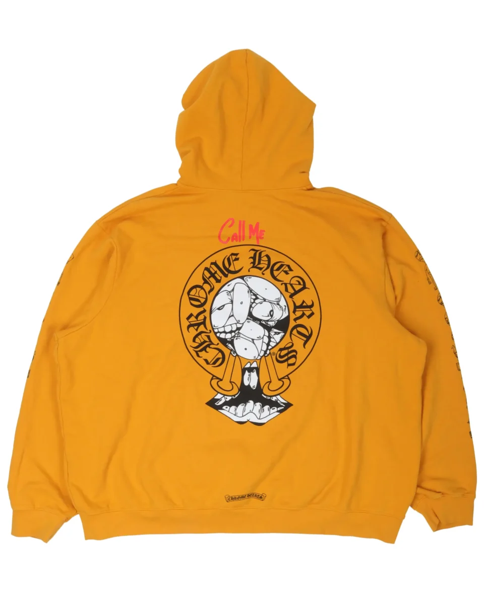 Chrome Hearts Matty Boy 'Call Me' Yellow Hoodie - back