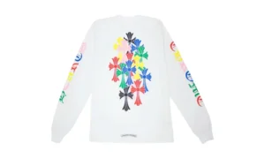 Chrome Hearts Multi Color Cross Cemetery White T-Shirt - back