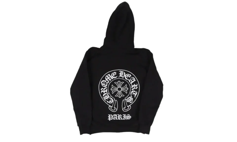 Chrome Hearts Paris Exclusive Horseshoe Black Hoodie - back