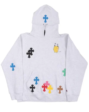 Chrome Hearts x Matty Boy Cross Patch White Hoodie - front