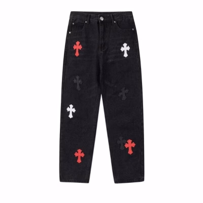 Chrome Hearts Embroidered Jeans Black