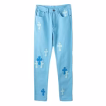 Chrome Hearts Denim Light Blue Jeans