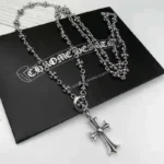 CH Cross and Babyfat Charm With Tiny E CH Plus Chalk Chain