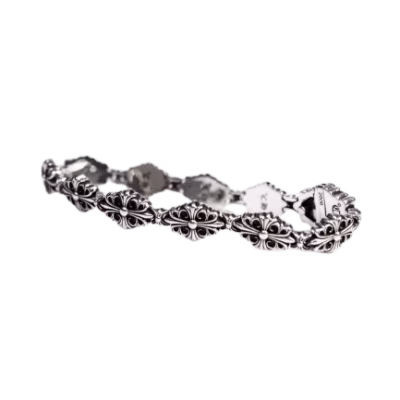Babyfat Cross Fleur Pattern Bracelet