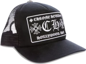 Chrome Hearts CH Hollywood Trucker Hat Black - side