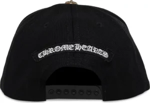 Chrome Hearts Horseshoe Denim Snapback Black Cap - Back