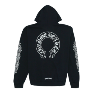 Chrome Hearts Horseshoe Floral Hoodie Black Back