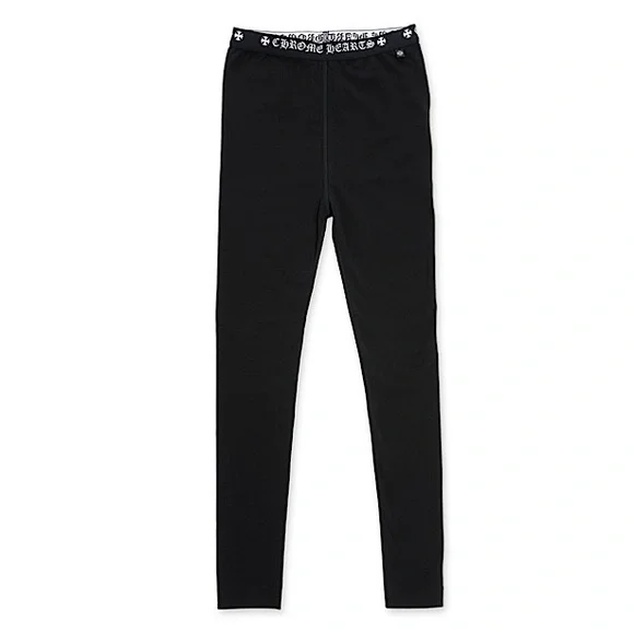 Chrome Hearts Logo Leggings Black - front