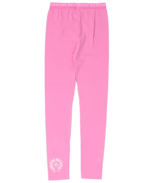 Chrome Hearts Pink Horseshoe Logo Legging - back