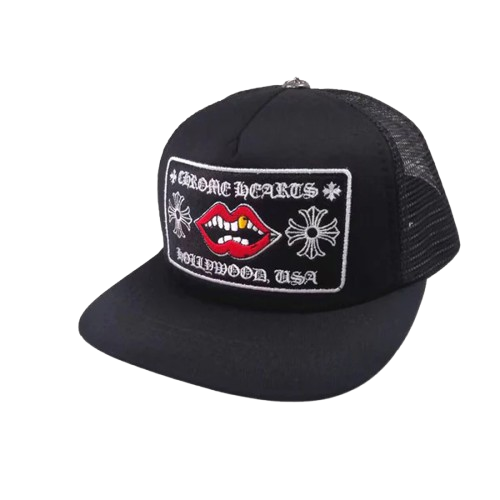 Chrome Hearts Chomper Hollywood Trucker Hat Black - side