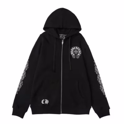 Chrome Hearts Los Angeles Zip-up Hoodie Black