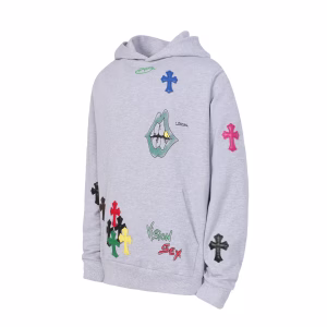 Chrome Hearts Multicolor Hoodie Grey