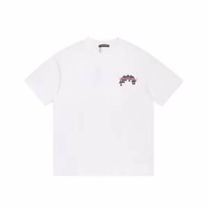 Chrome Hearts White Pink Arch Cross Logo Tee