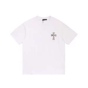 Chrome Hearts White Mosaic Cemetery Cross Tee