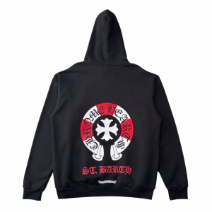 Red and Black Chrome Hearts Hoodie