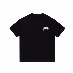 Chrome Hearts Black Pink Arch Cross Logo Tee