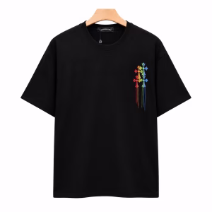 Chrome Hearts Rainbow Cross Drip Tee (Black)
