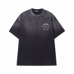 Chrome Hearts Black Gothic Cross Logo T-Shirt